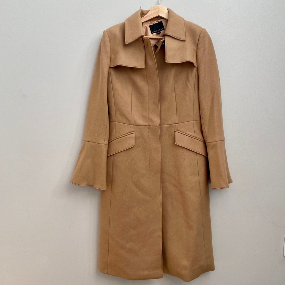 NWOT Italian Wool Camel Trench, Banana Republic, 6T